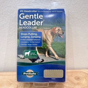PetSafe Pet Safe Gentle Leader Headcollar Collar Large 60-130 lbs Fawn Color New